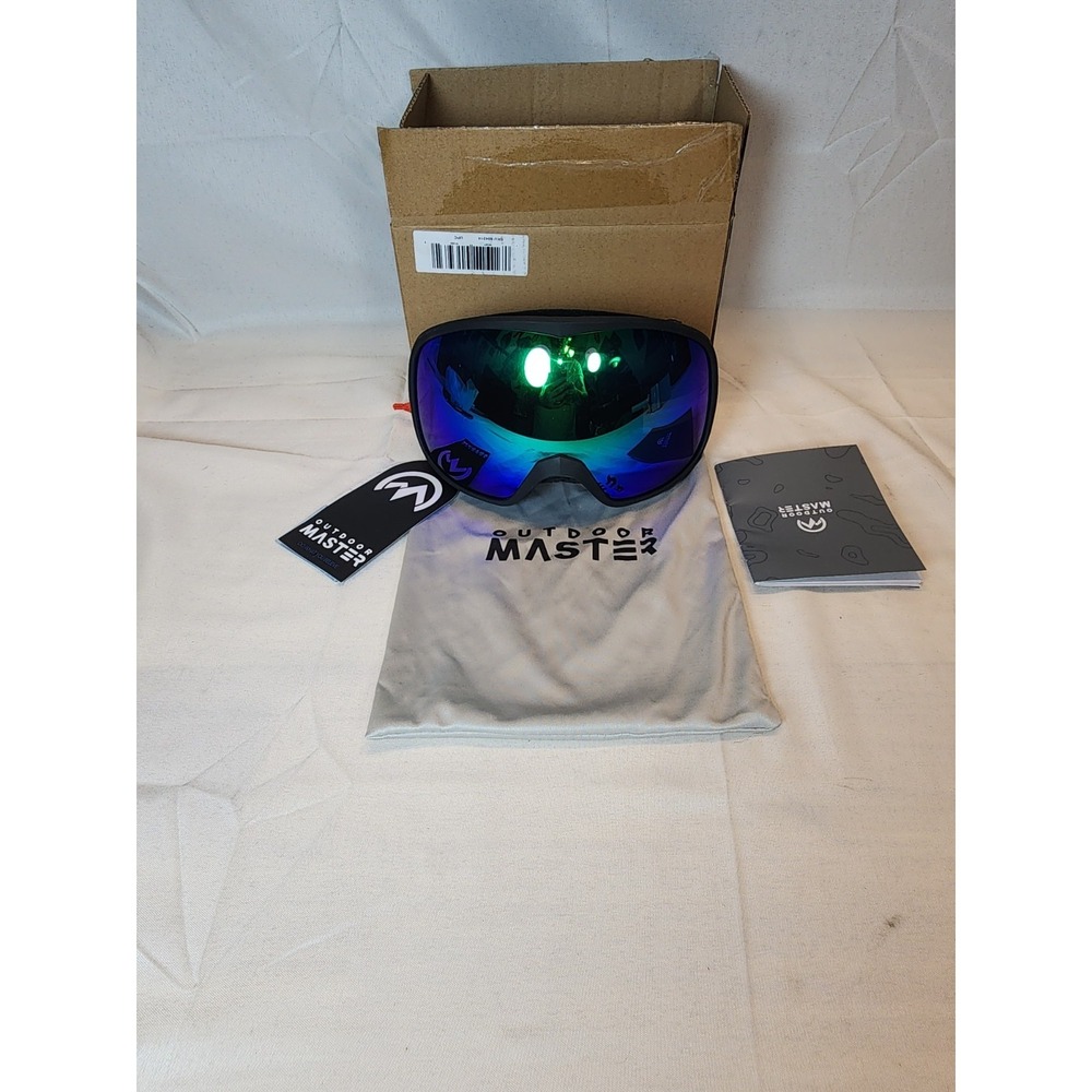 Outdoor Master Pro‎ Blue Mirrored Snow Ski Goggles With Pouch New Open Packaging